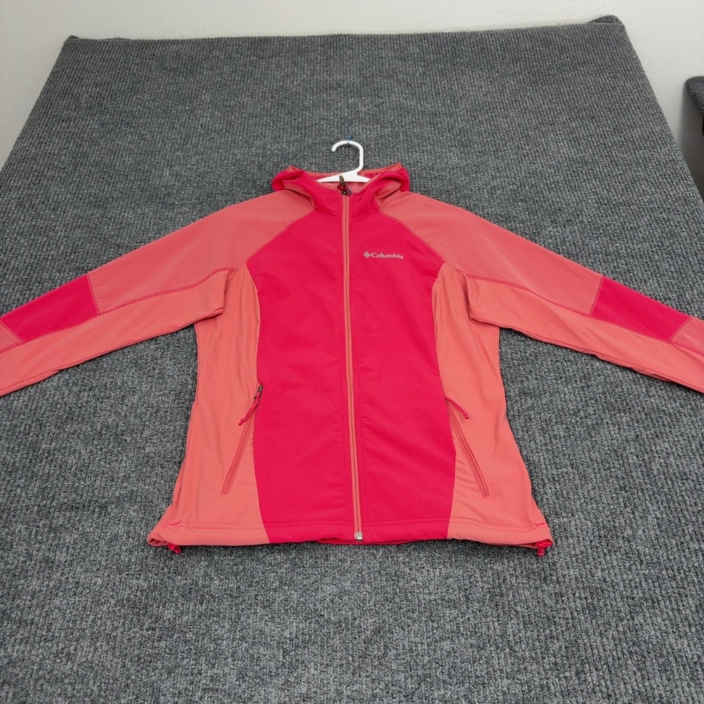Columbia Jacket Womens S Pink Polyester Omni-Shield Hooded Full Zip Gorpcore